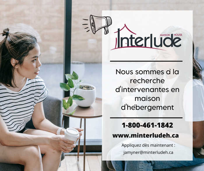 Intervenante en maison d'hébergement - Temps plein